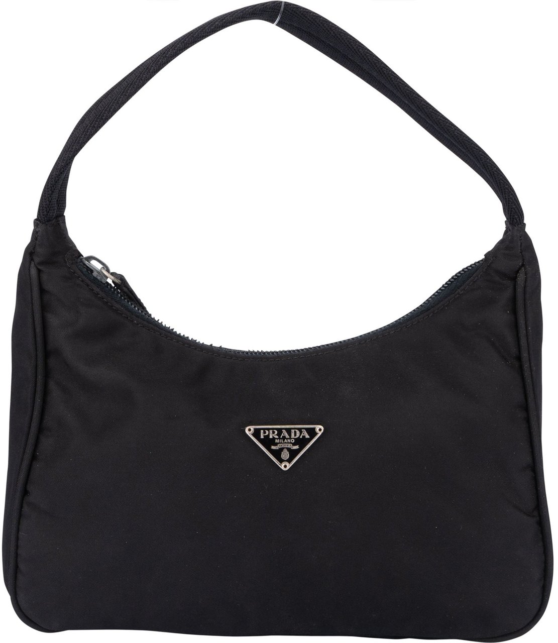 Prada Prada Black Nylon Triangle Vintage Re-Edition Handbag Zwart