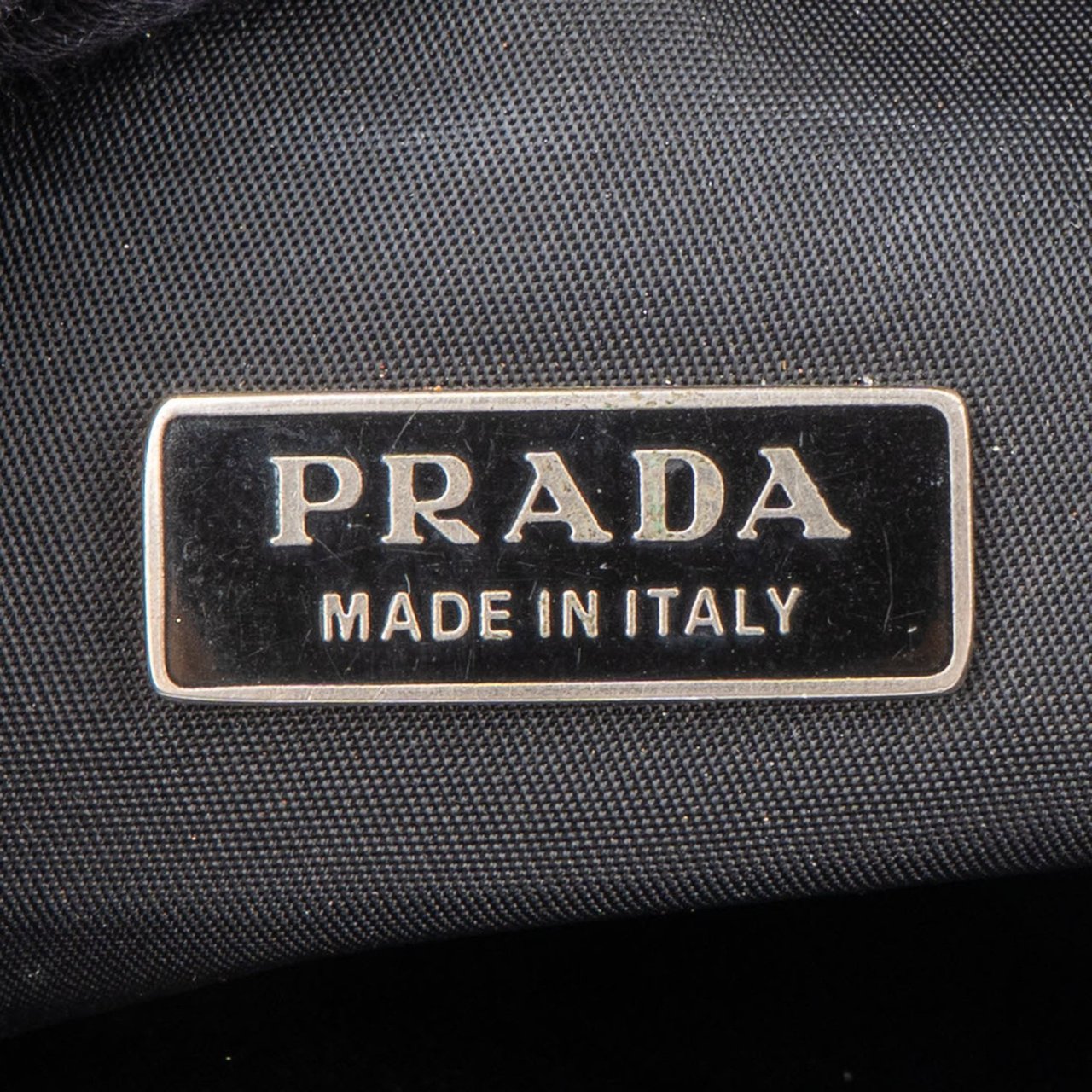 Prada Prada Black Nylon Triangle Vintage Re-Edition Handbag Zwart