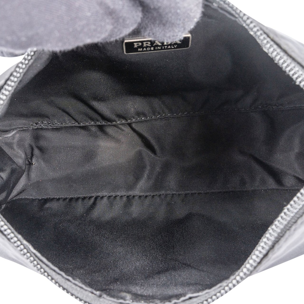Prada Prada Black Nylon Triangle Vintage Re-Edition Handbag Zwart