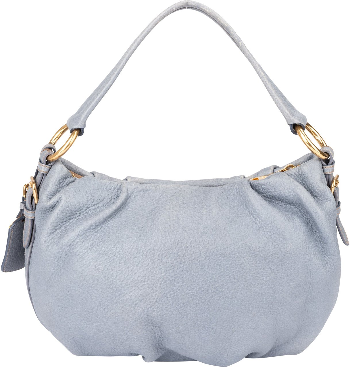 Prada Prada Cervo Lux Leather Chain Handbag Blauw