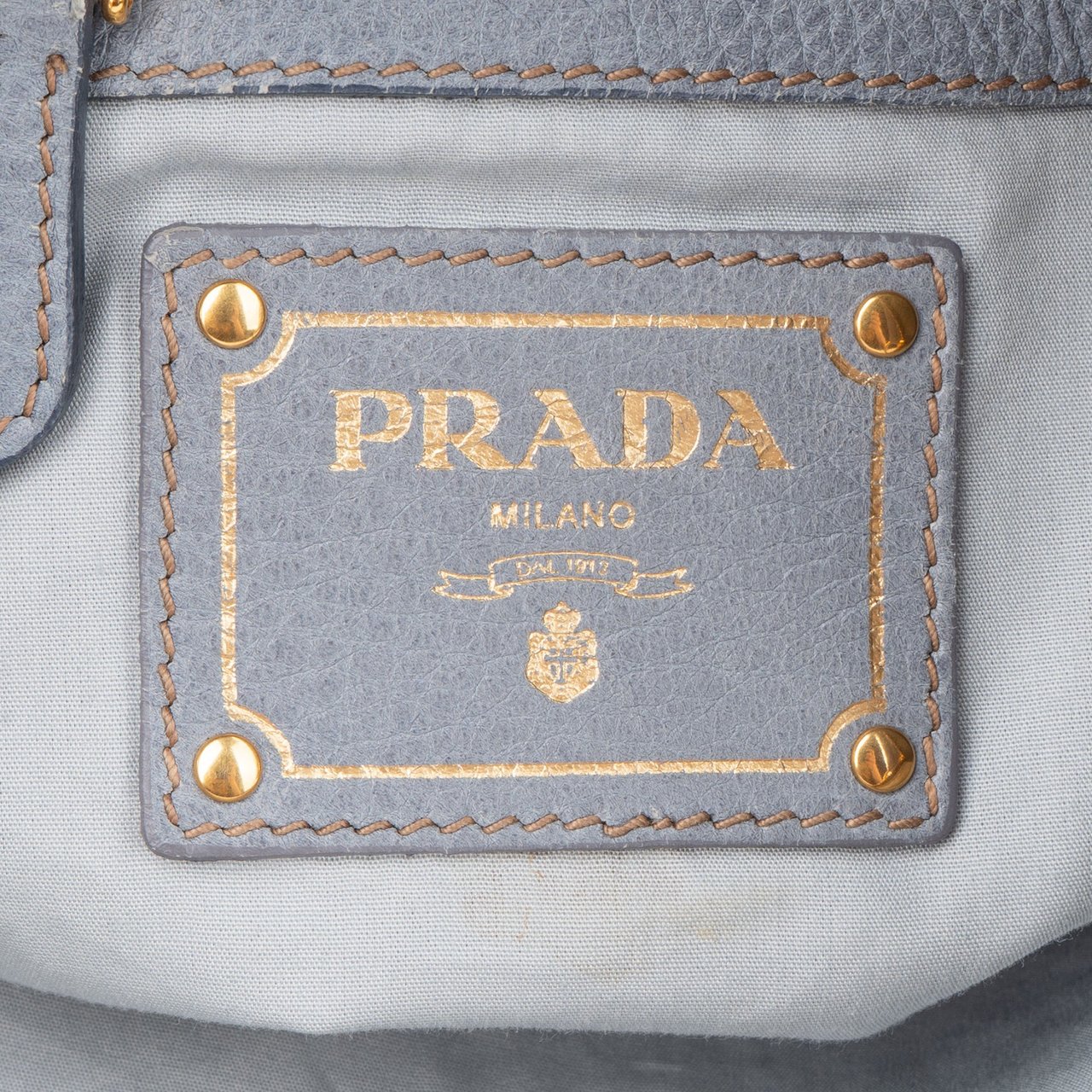 Prada Prada Cervo Lux Leather Chain Handbag Blauw