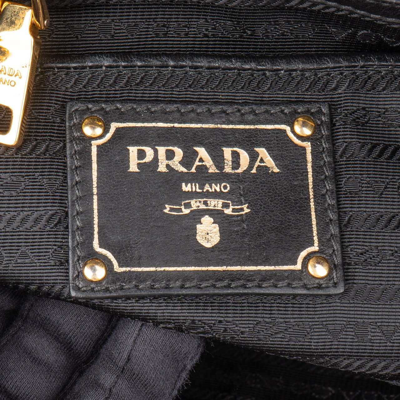 Prada Prada Quilted Leather City Handbag Zwart