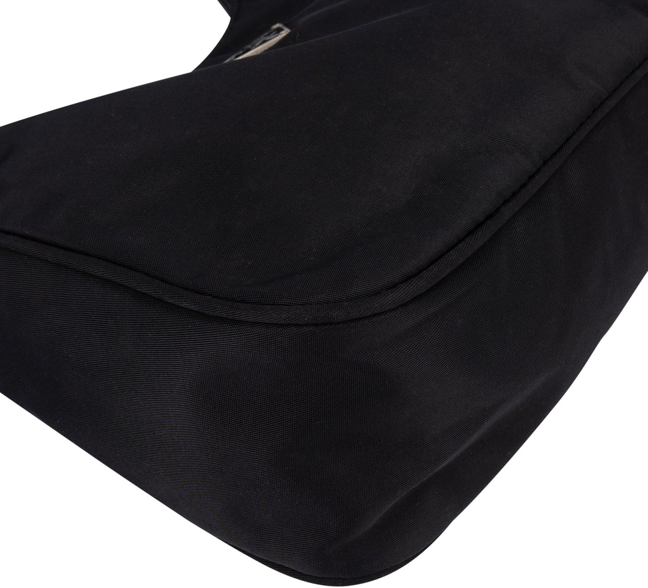 Prada Prada Black Nylon Triangle Vintage Re-Edition Handbag Zwart