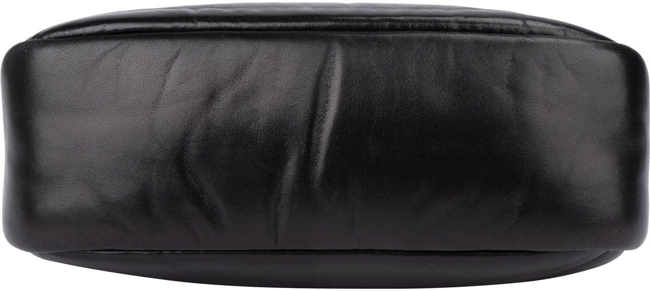 Prada Prada Soft Leather Triangle Re-Edition Crossbody Bag Zwart