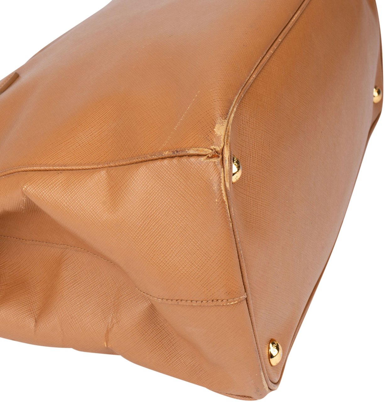 Prada Brown Leather Galleria Handbag Bruin