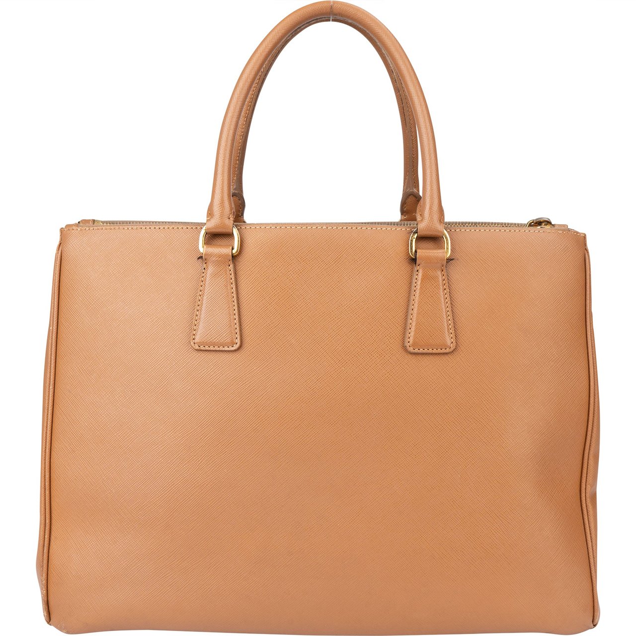 Prada Prada Brown Leather Galleria Handbag Bruin