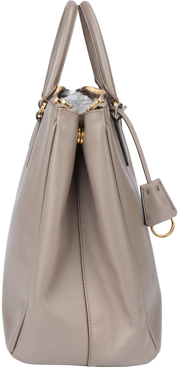 Prada Prada Grey Saffiano Leather Galleria Handbag Divers