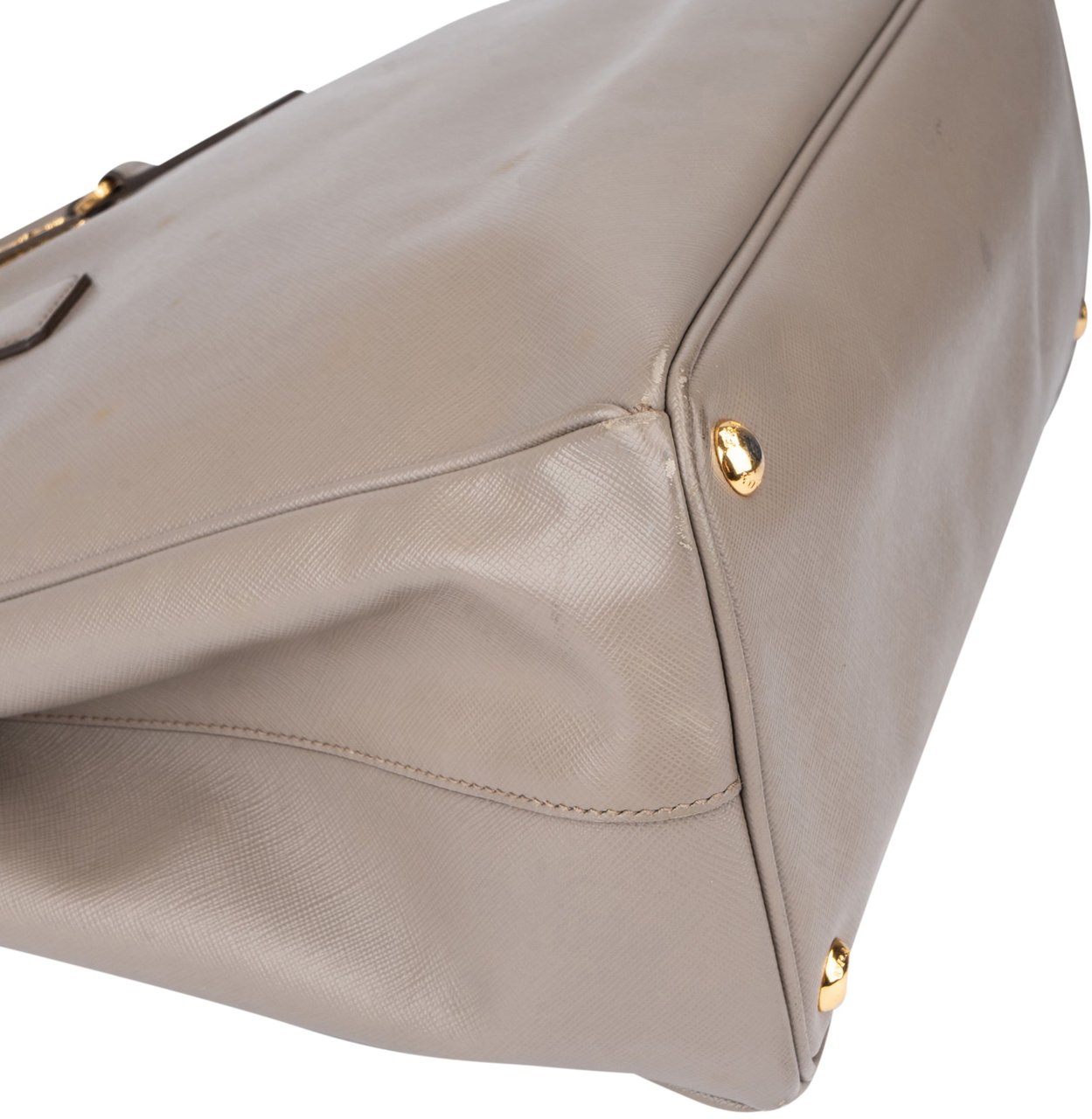 Prada Prada Grey Saffiano Leather Galleria Handbag Divers