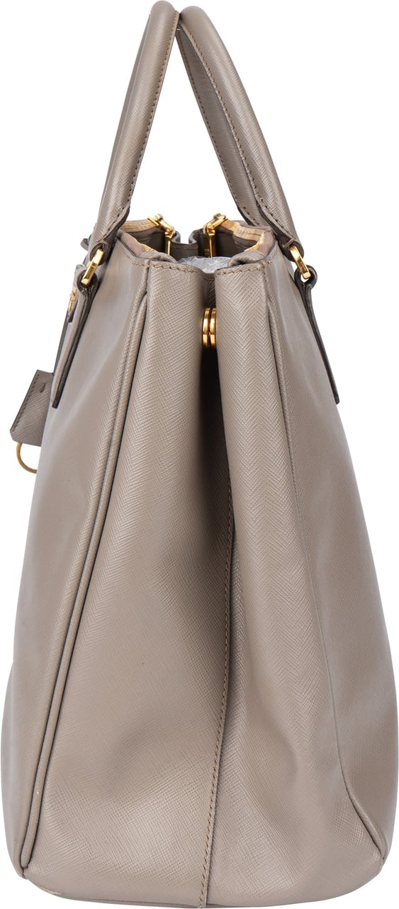 Prada Prada Grey Saffiano Leather Galleria Handbag Divers