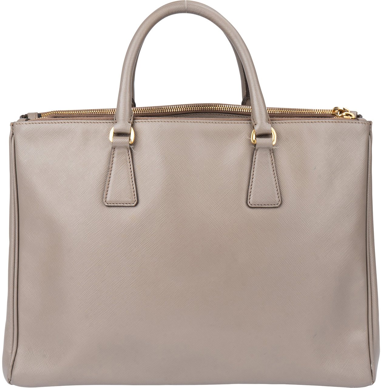 Prada Prada Grey Saffiano Leather Galleria Handbag Divers