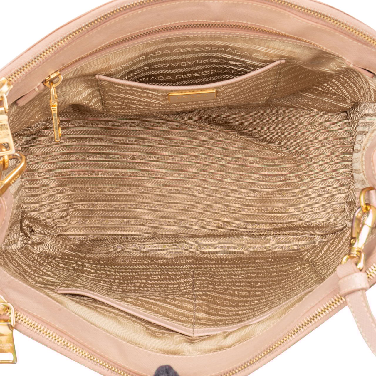 Prada Prada Saffiano Leather Galleria Handbag Roze