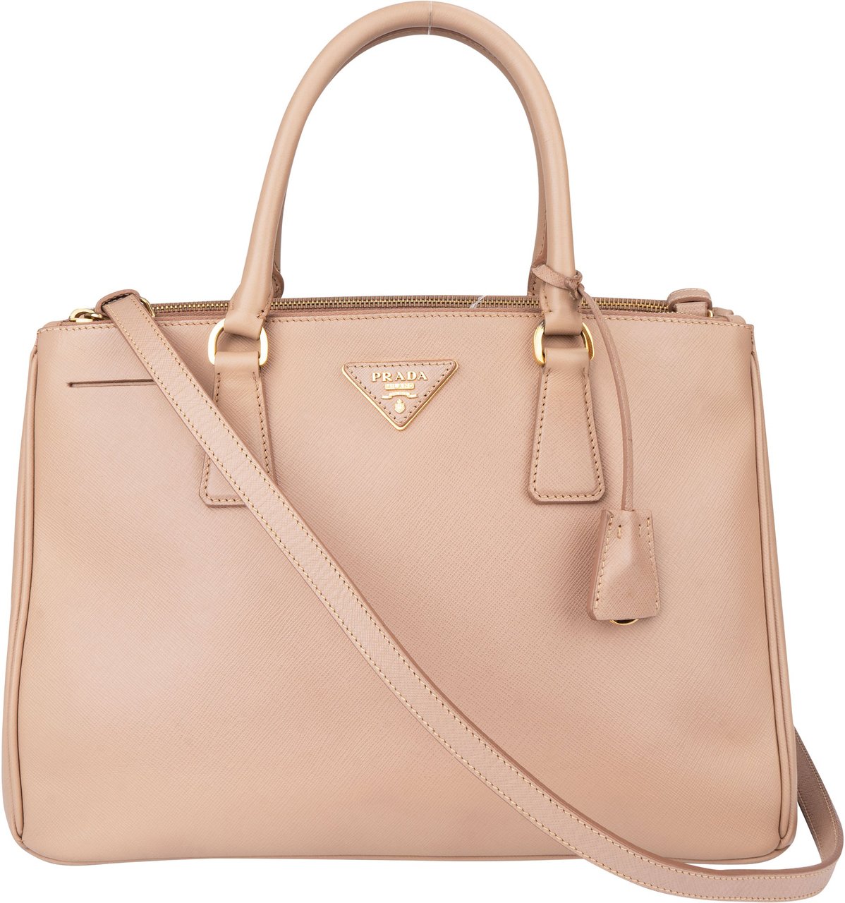 Prada Prada Saffiano Leather Galleria Handbag Roze