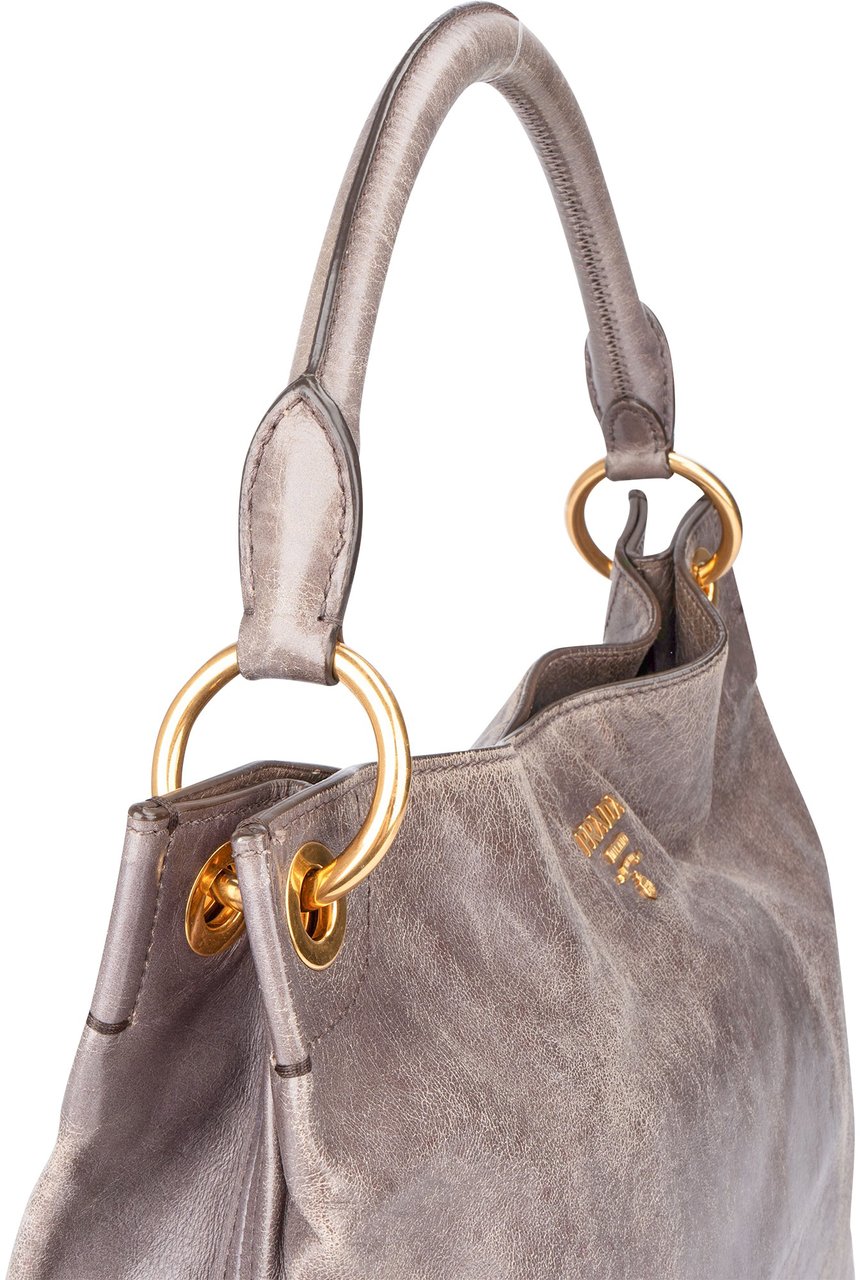 Prada Prada Fumo Leather Vitello Handbag Divers