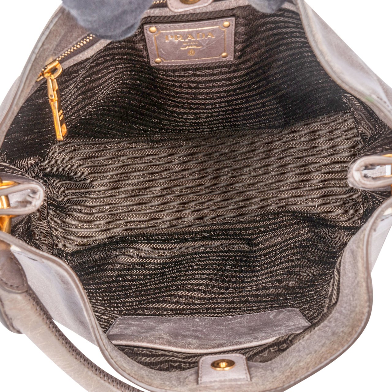 Prada Prada Fumo Leather Vitello Handbag Divers