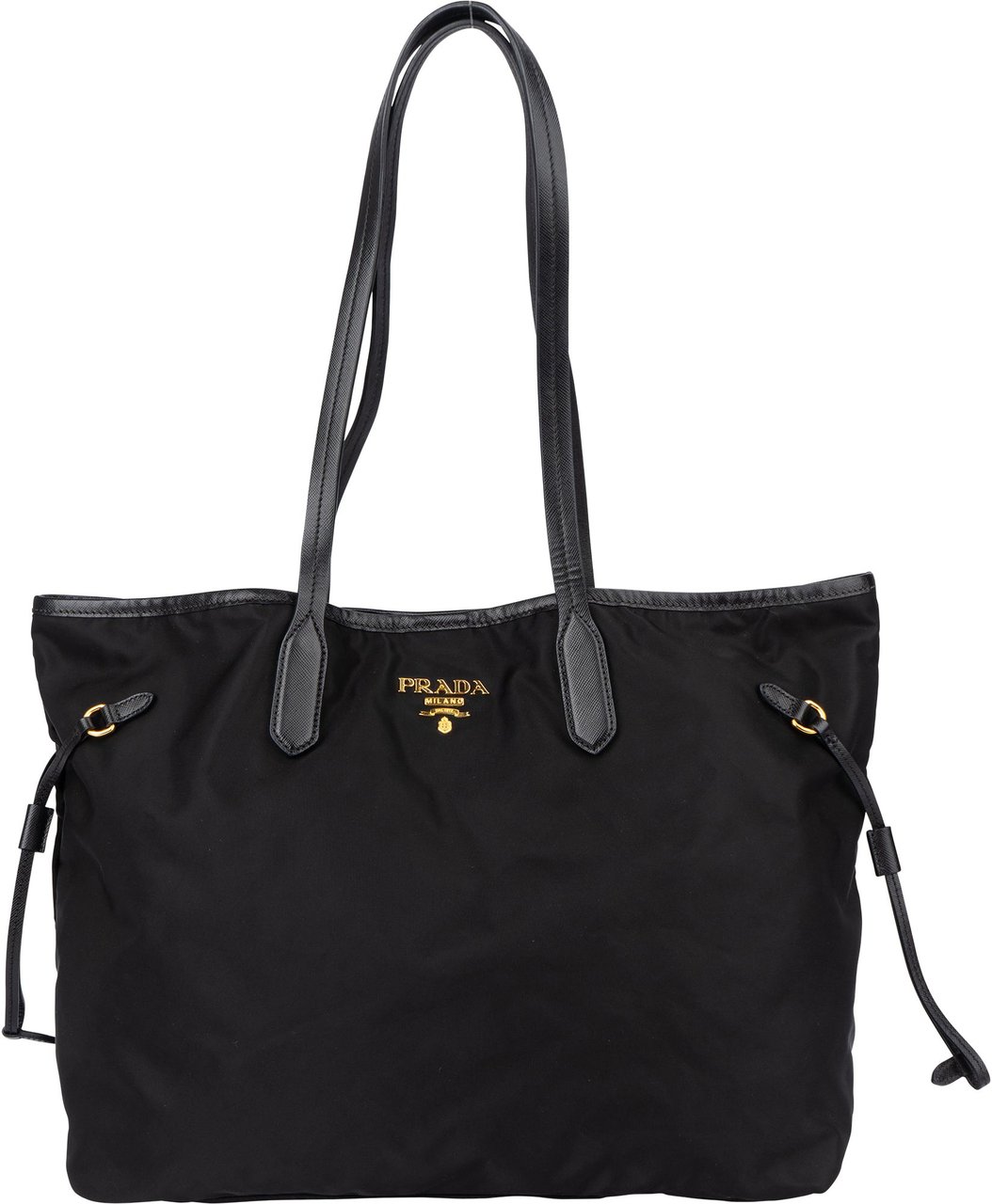 Prada Prada Black Nylon Handbag Zwart