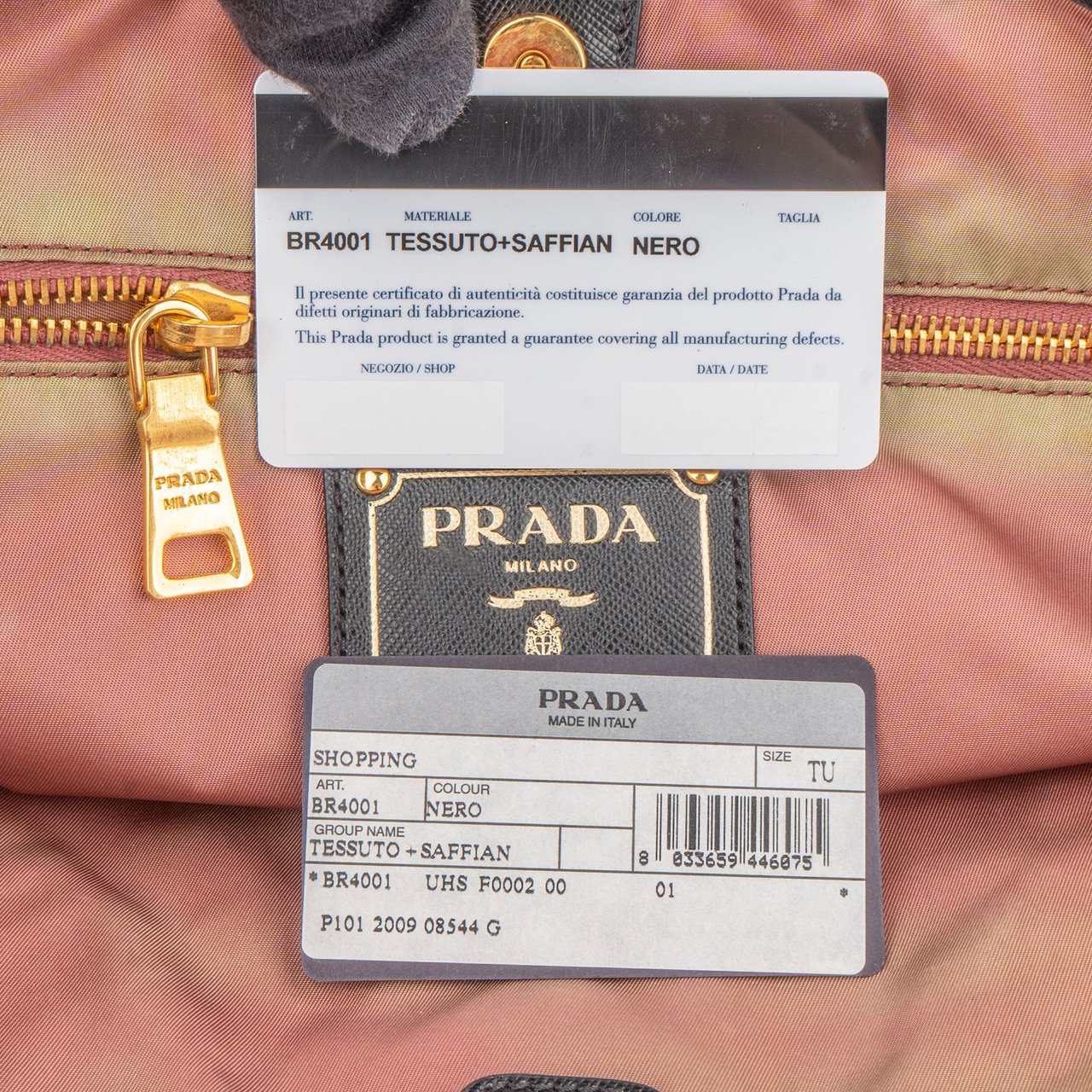 Prada Prada Black Nylon Handbag Zwart