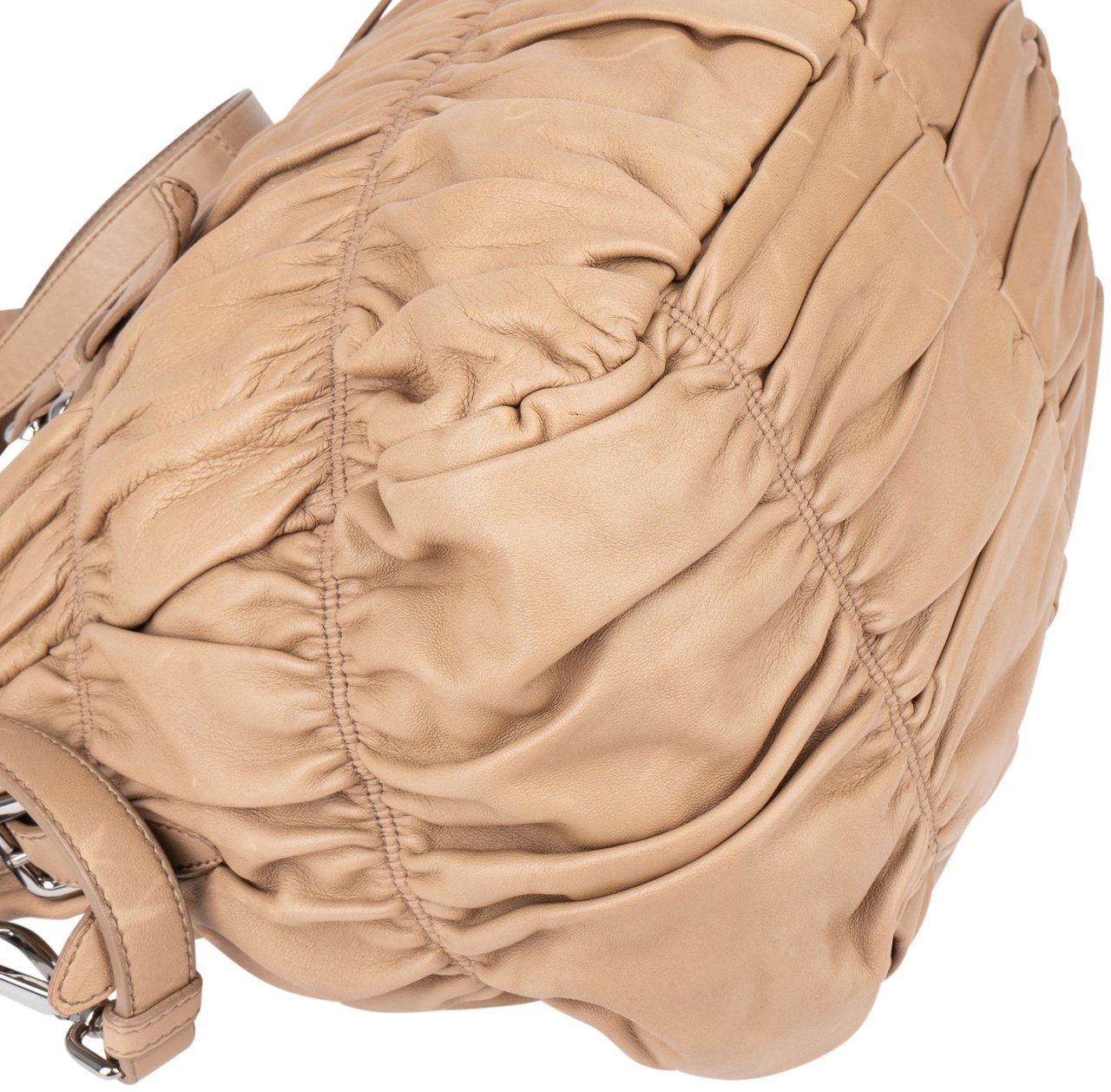 Prada Prada Quilted Leather City Handbag Bruin