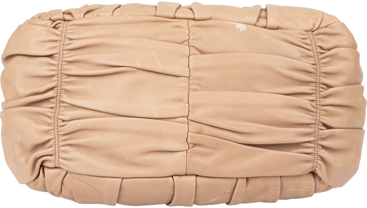 Prada Quilted Leather City Handbag Bruin