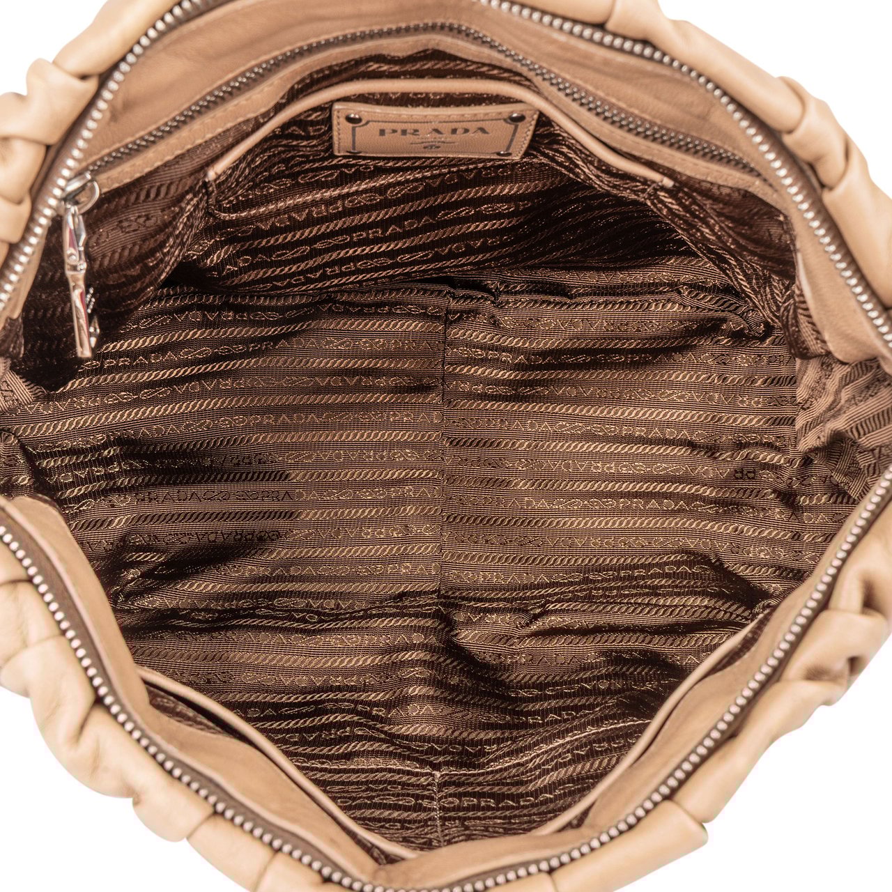 Prada Prada Quilted Leather City Handbag Bruin