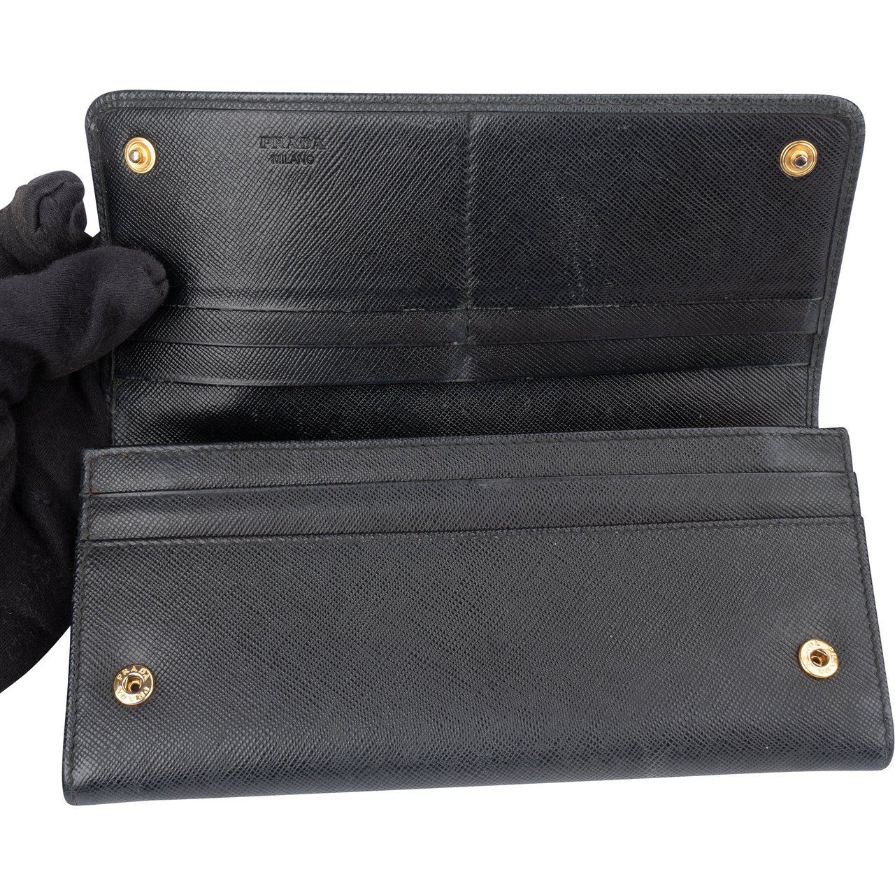 Prada Prada Saffiano Leather Wallet Divers
