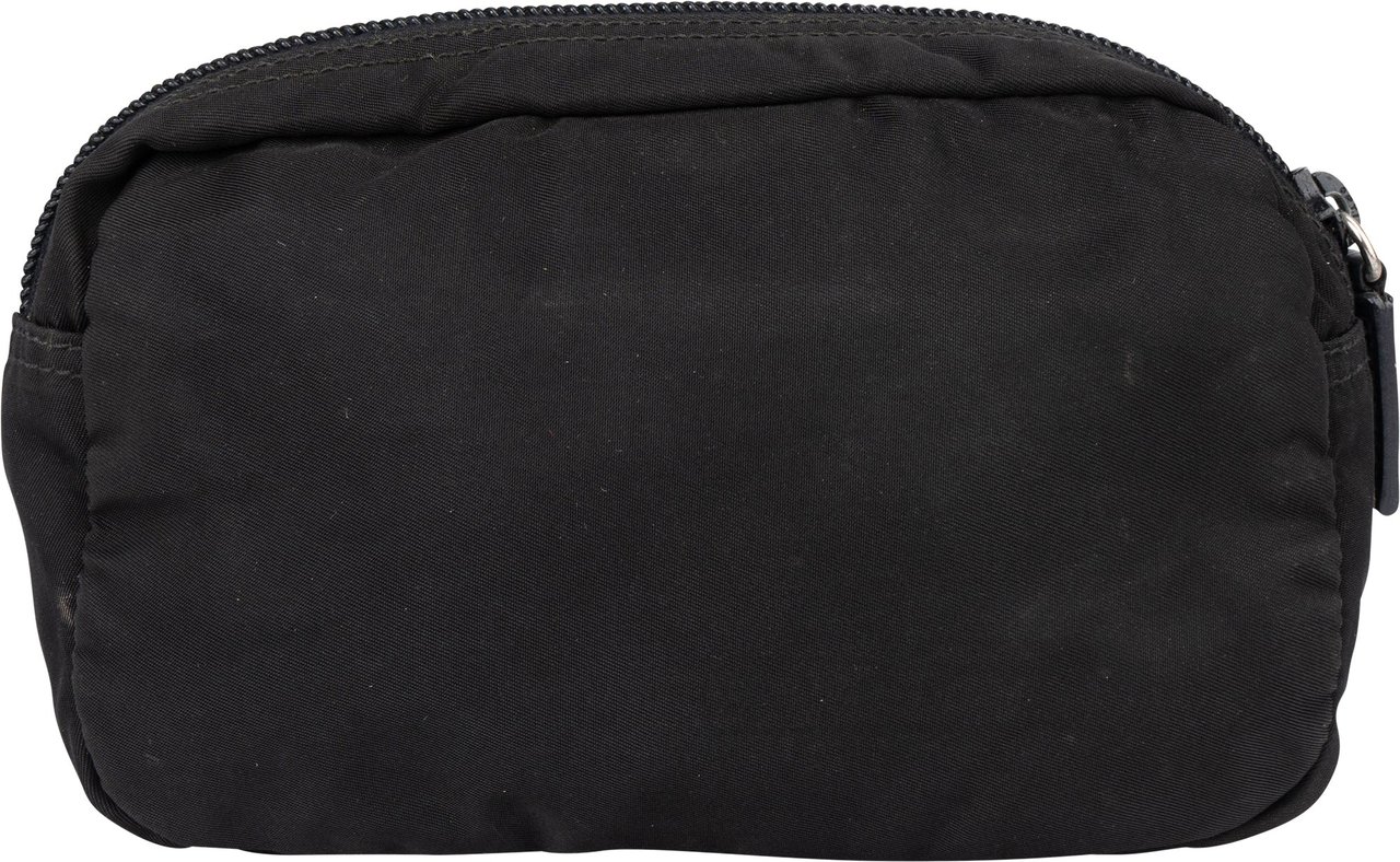 Prada Prada Black Nylon Triangle Pouch Zwart
