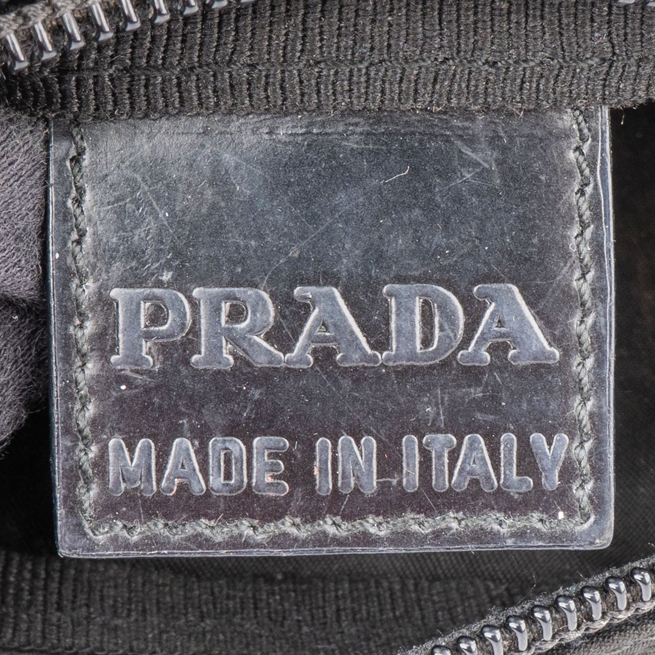 Prada Prada Black Nylon Triangle Pouch Zwart