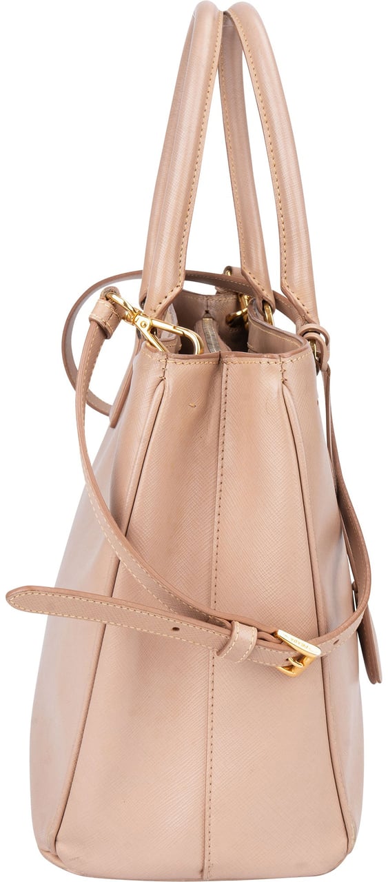 Prada Prada Pink Saffiano Leather Galleria Handbag Roze
