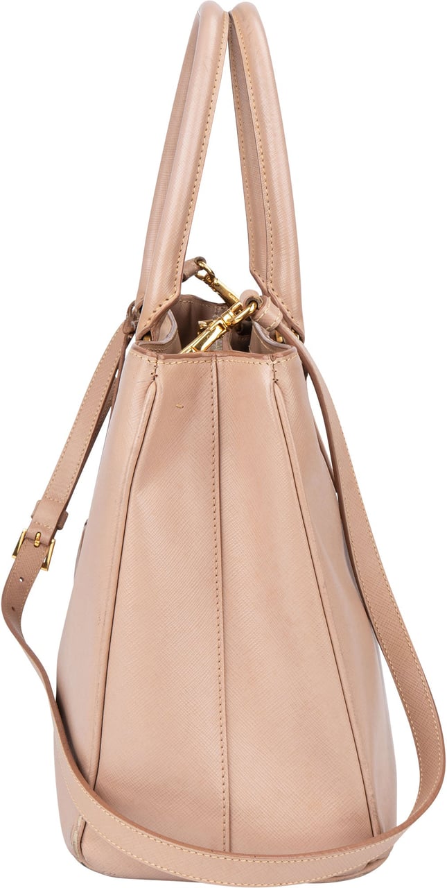 Prada Prada Pink Saffiano Leather Galleria Handbag Roze