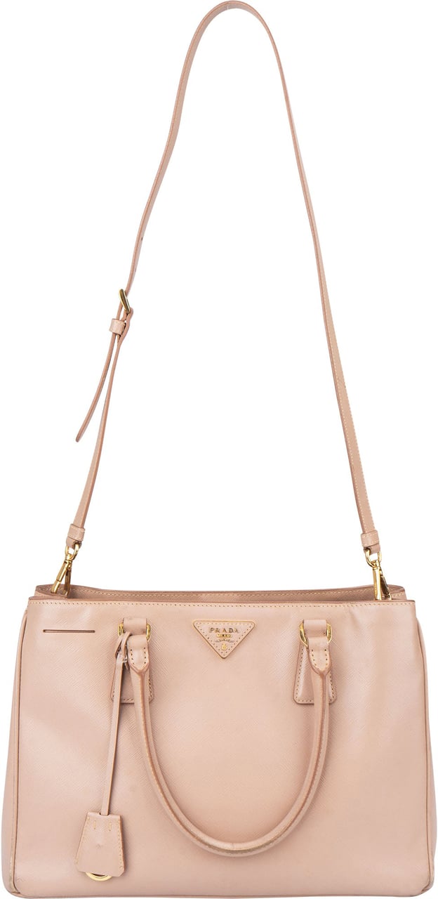 Prada Prada Pink Saffiano Leather Galleria Handbag Roze