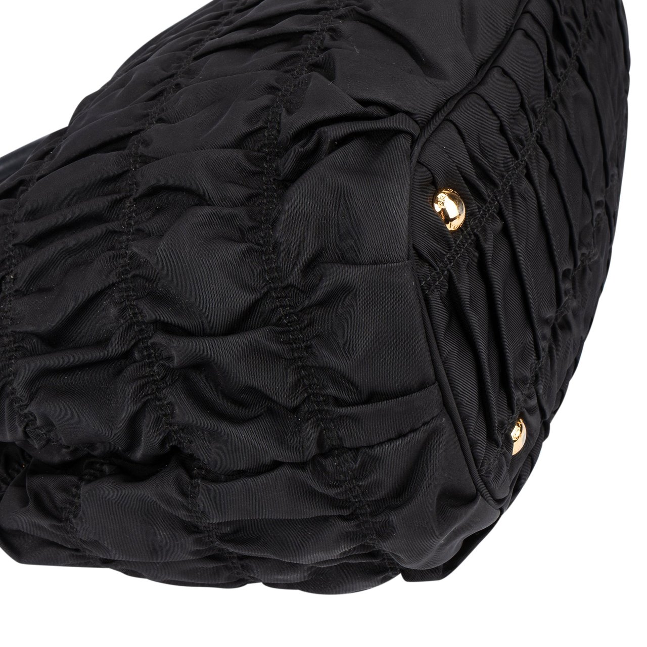 Prada Prada Quilted Nylon City Handbag Zwart
