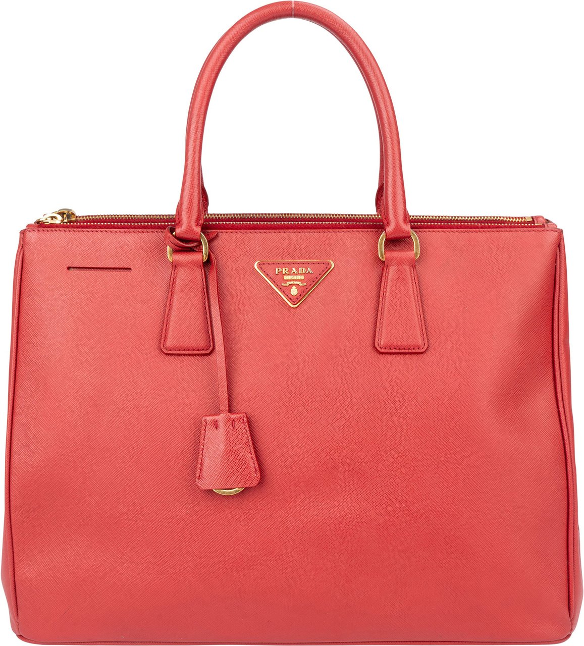 Prada Prada Red Saffiano Leather Galleria Handbag Roze