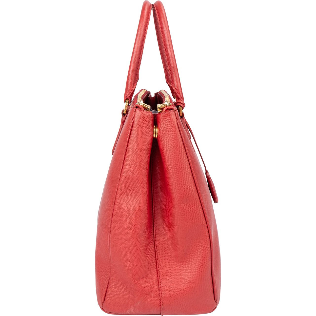 Prada Prada Red Saffiano Leather Galleria Handbag Roze