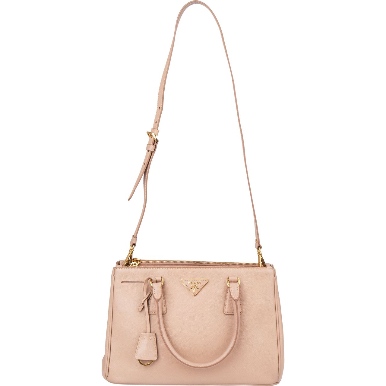 Prada Prada Pink Saffiano Leather Galleria Handbag Roze
