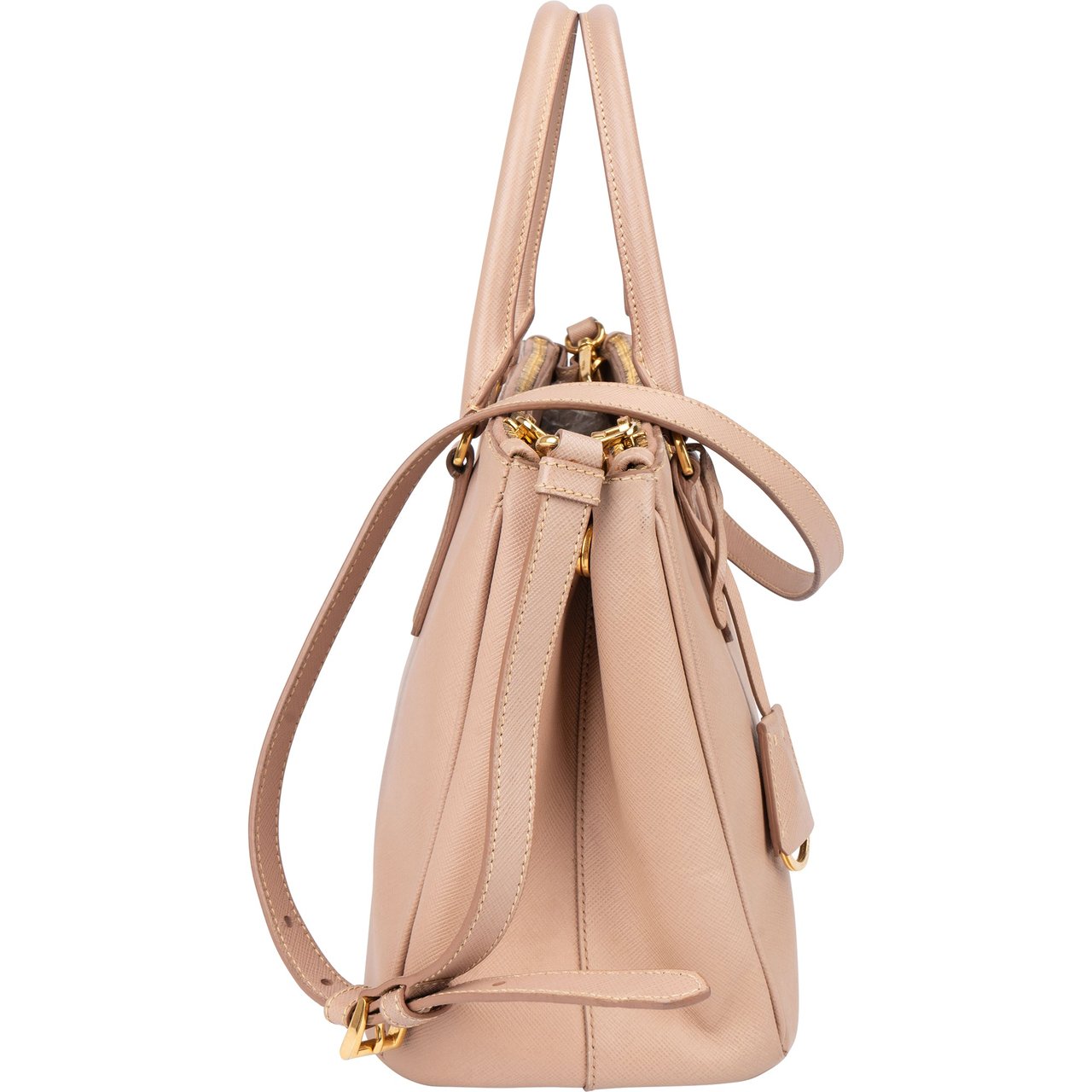 Prada Prada Pink Saffiano Leather Galleria Handbag Roze