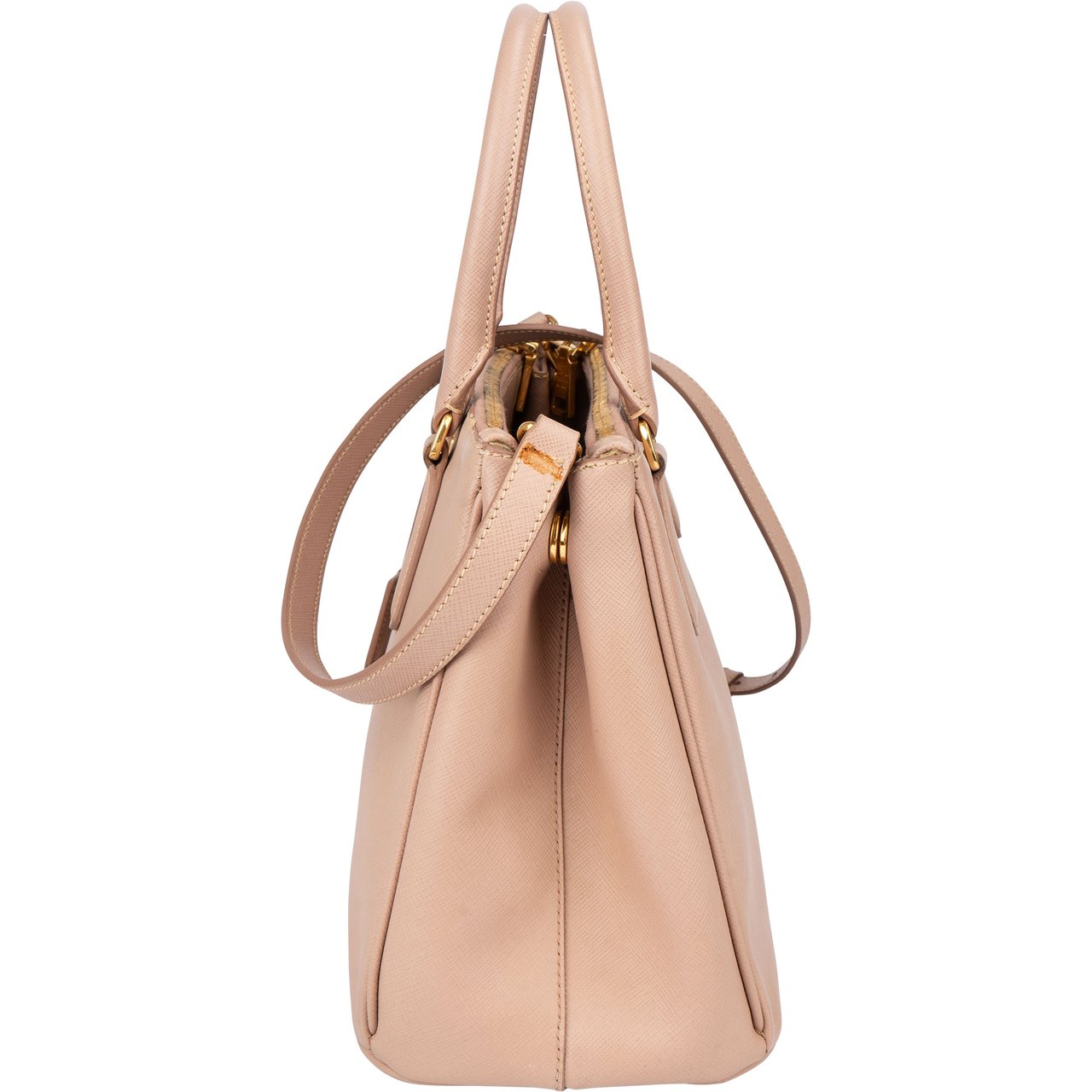 Prada Prada Pink Saffiano Leather Galleria Handbag Roze