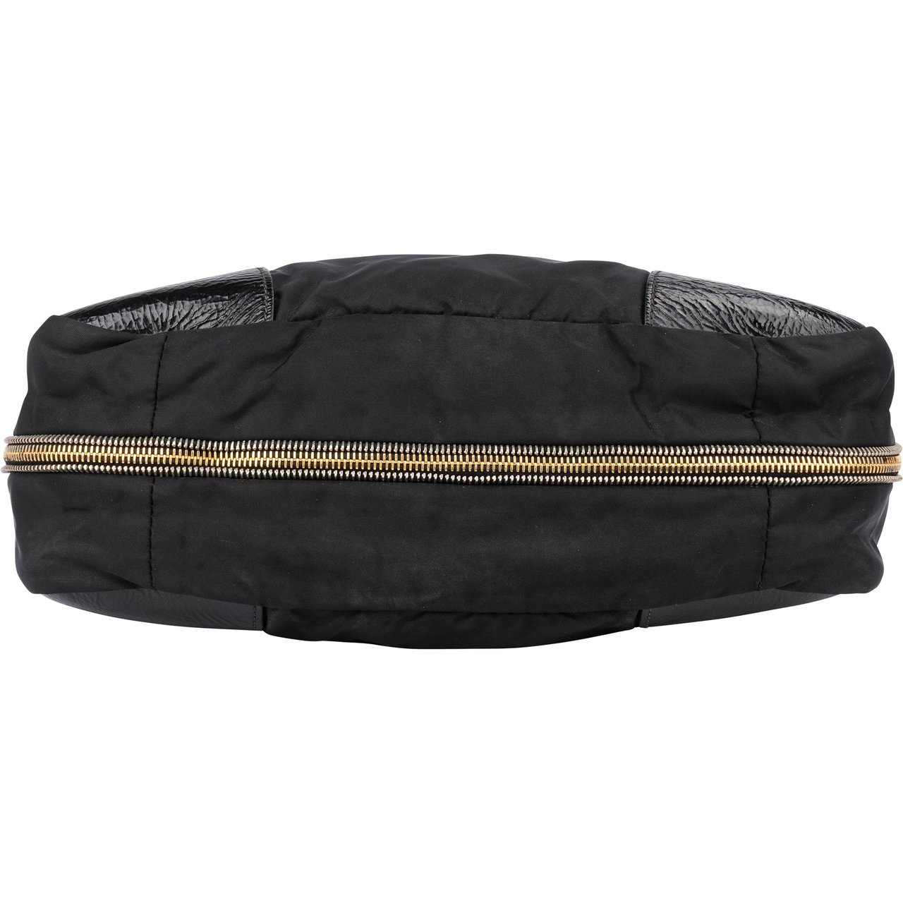 Prada Prada Black Nylon Zipper Handbag Zwart