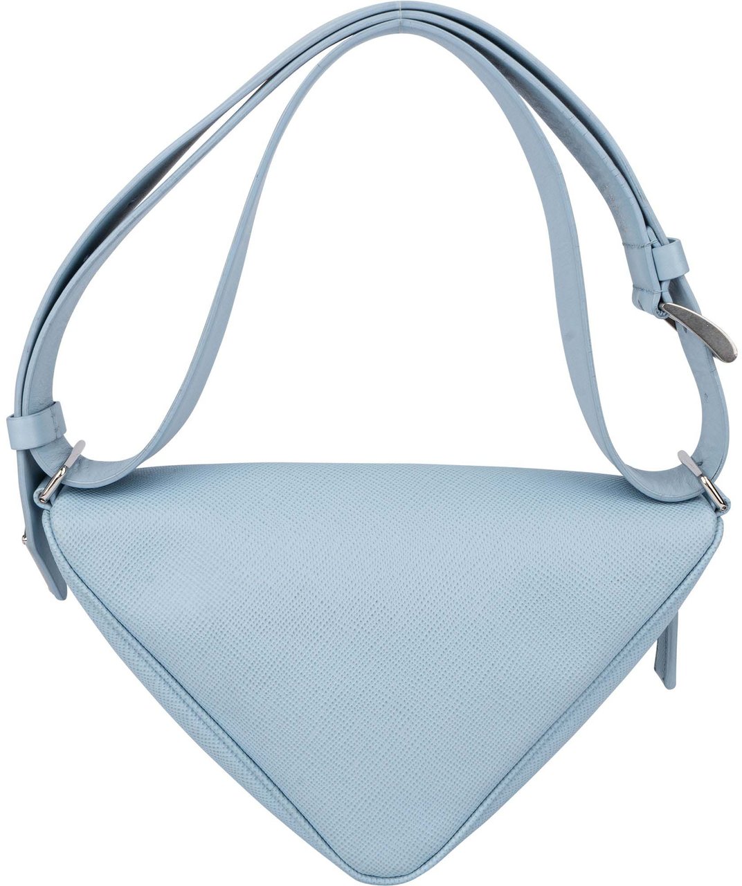 Prada Blue Saffiano Leather Triangle 3 in 1 Crossbody Bag Blauw