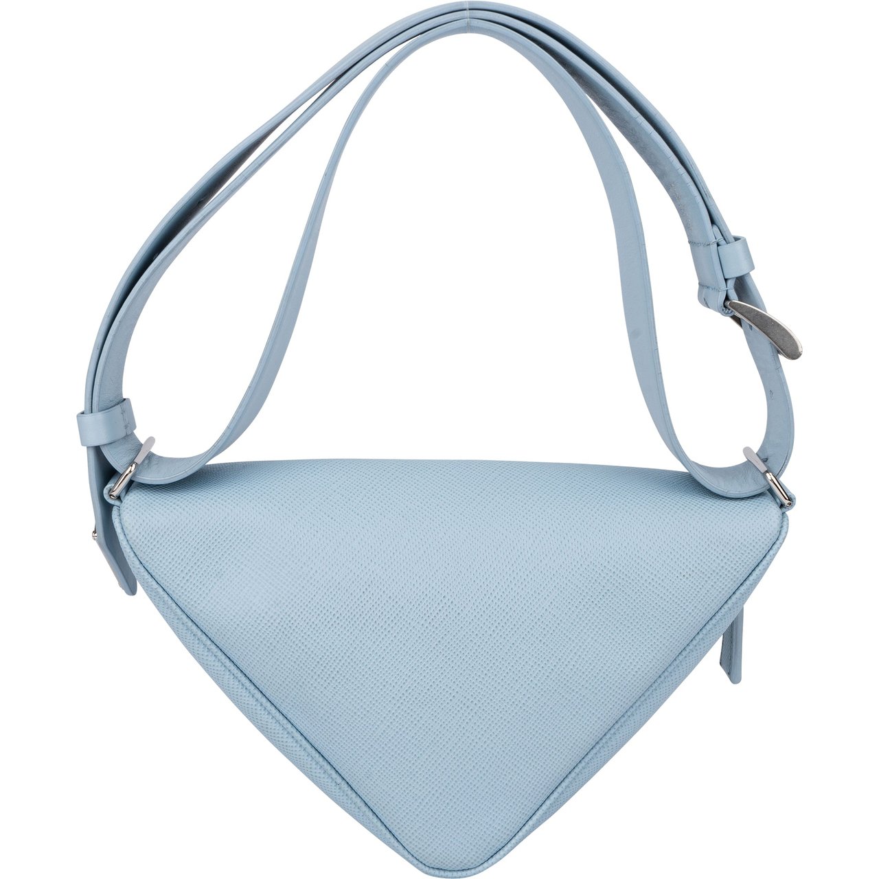 Prada Prada Blue Saffiano Leather Triangle 3 in 1 Crossbody Bag Blauw