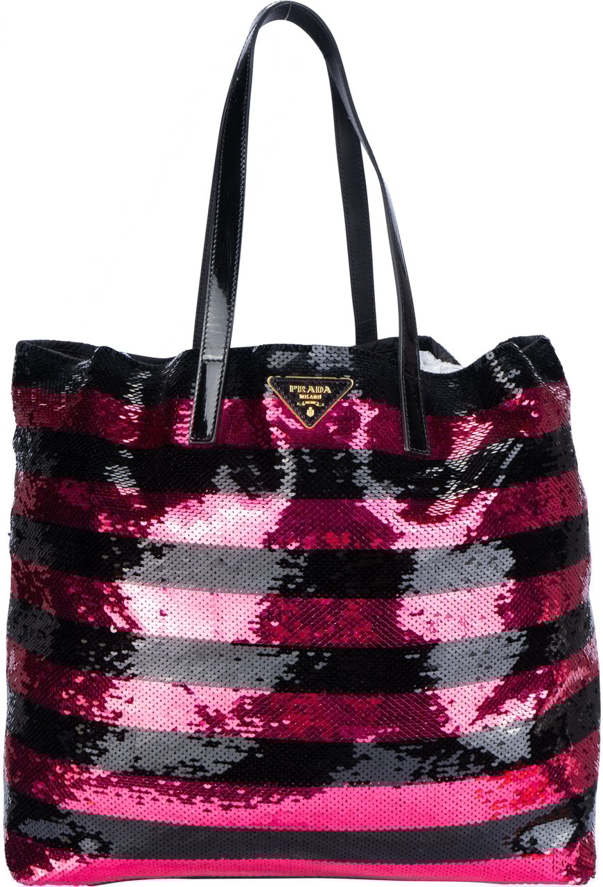 Prada Prada Sequin Paillettes Fuchsia Shopper Bag Divers