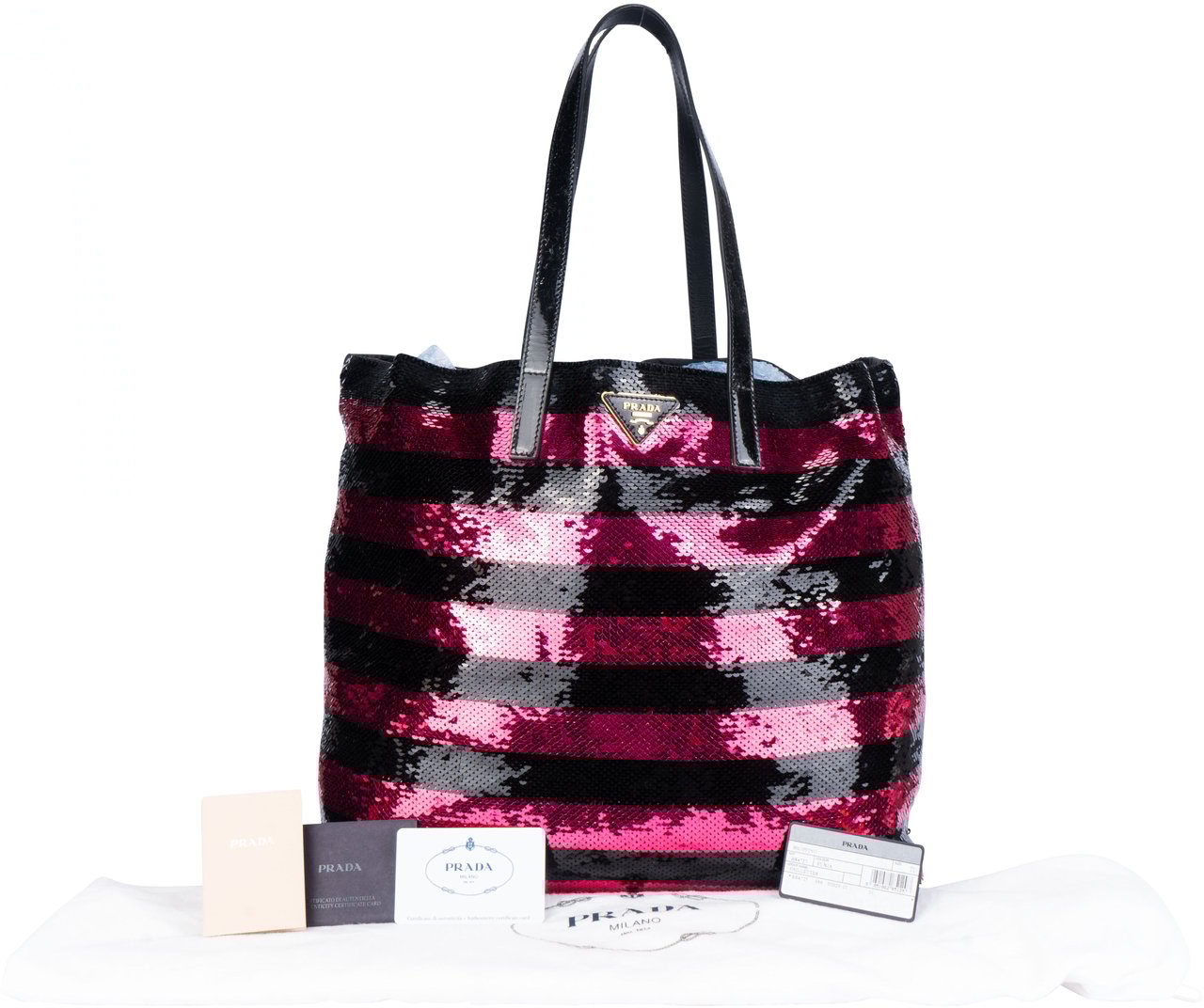 Prada Prada Sequin Paillettes Fuchsia Shopper Bag Divers