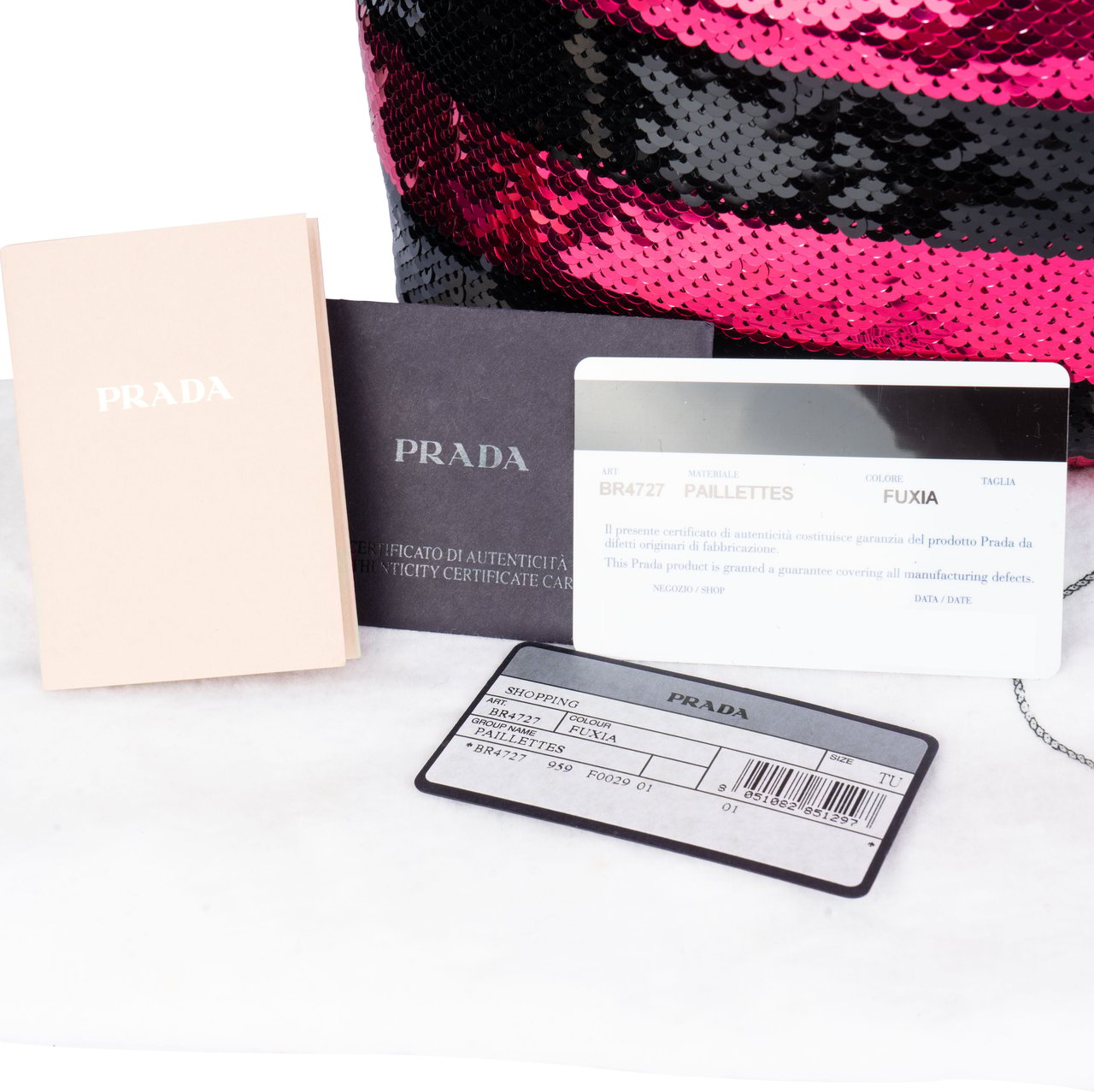 Prada Prada Sequin Paillettes Fuchsia Shopper Bag Divers