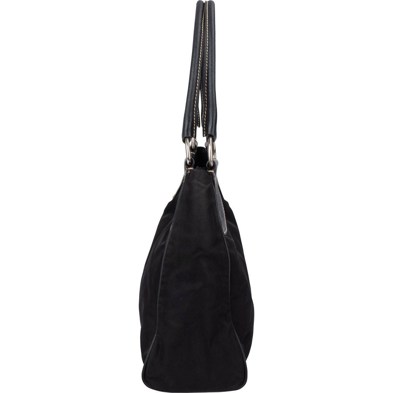 Prada Prada Black Nylon Triangle Handbag Zwart