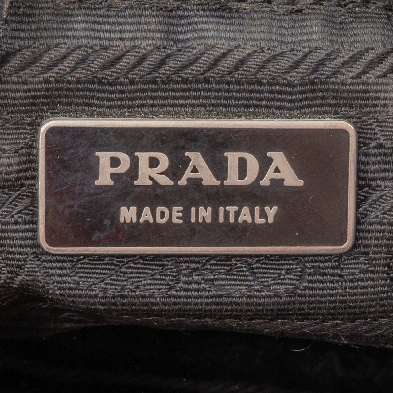 Prada Black Nylon Triangle Handbag Zwart
