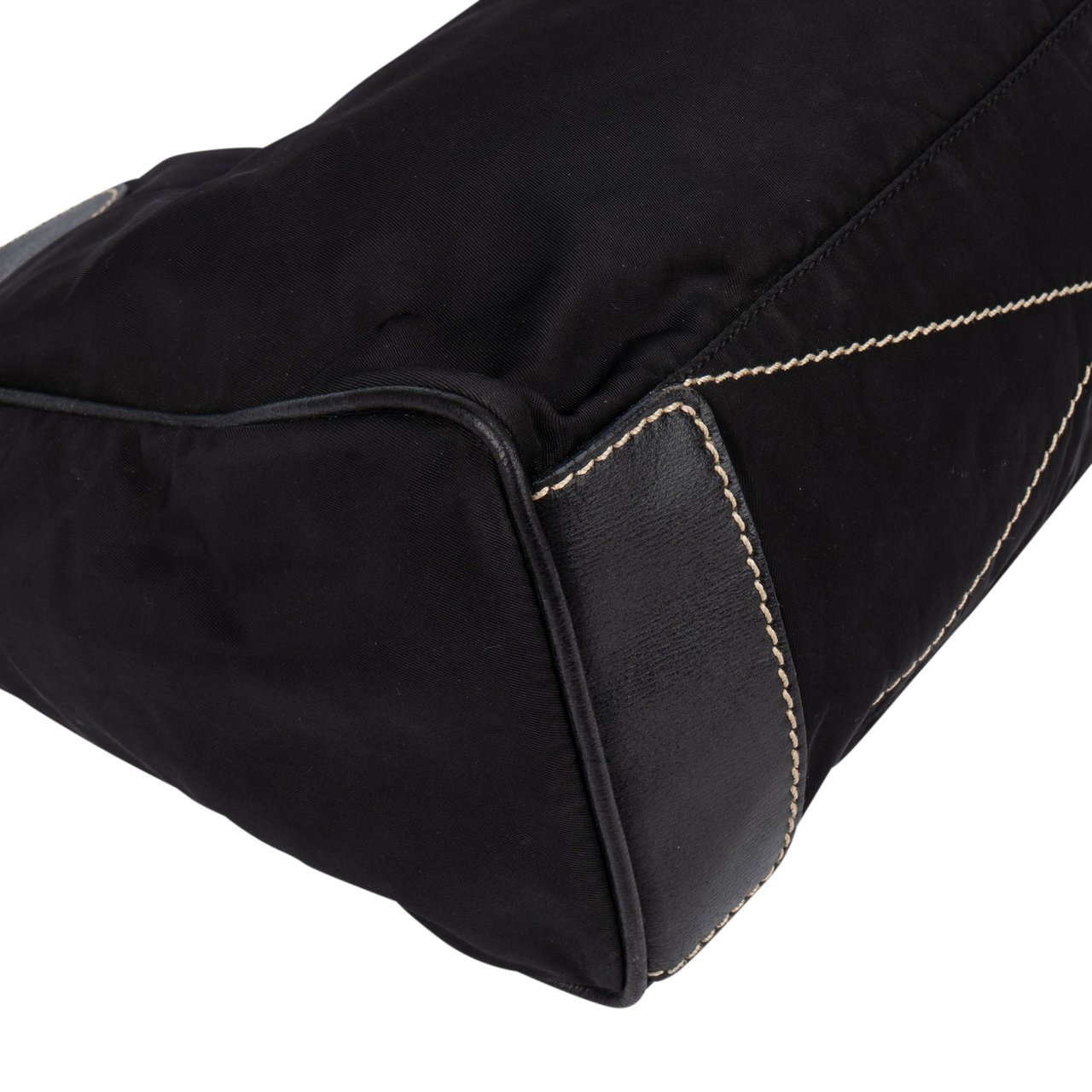 Prada Prada Black Nylon Triangle Handbag Zwart