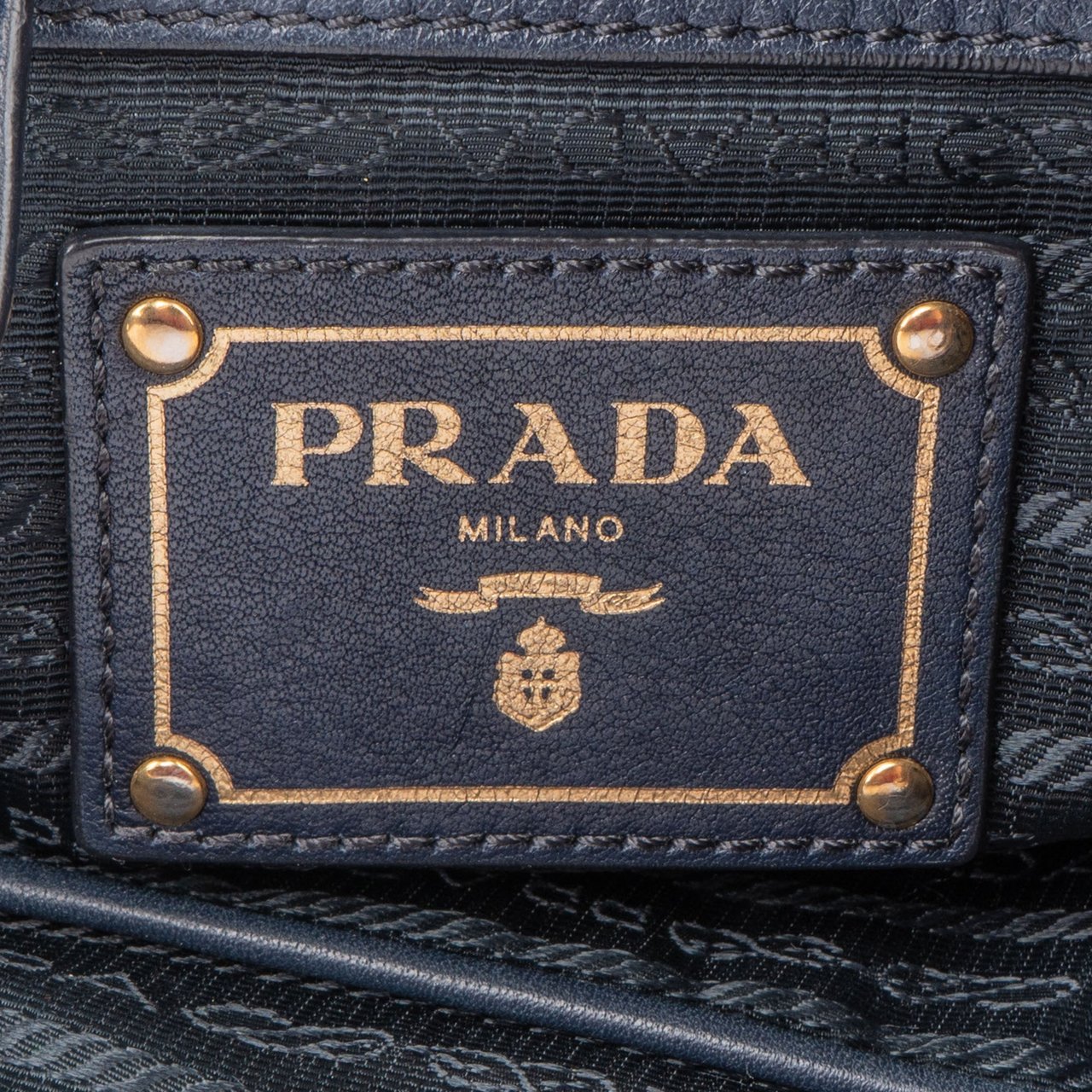 Prada Prada Blue Nylon Triangle Shoulder Bag Blauw