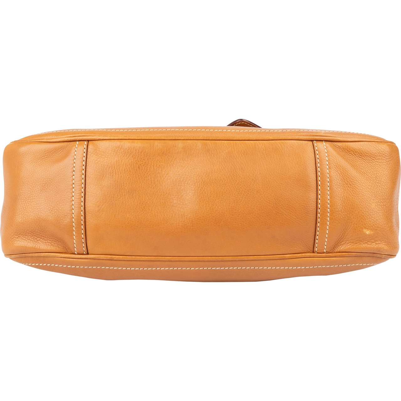 Prada Prada Brown Leather Triangle Baguette Shoulder Bag Bruin