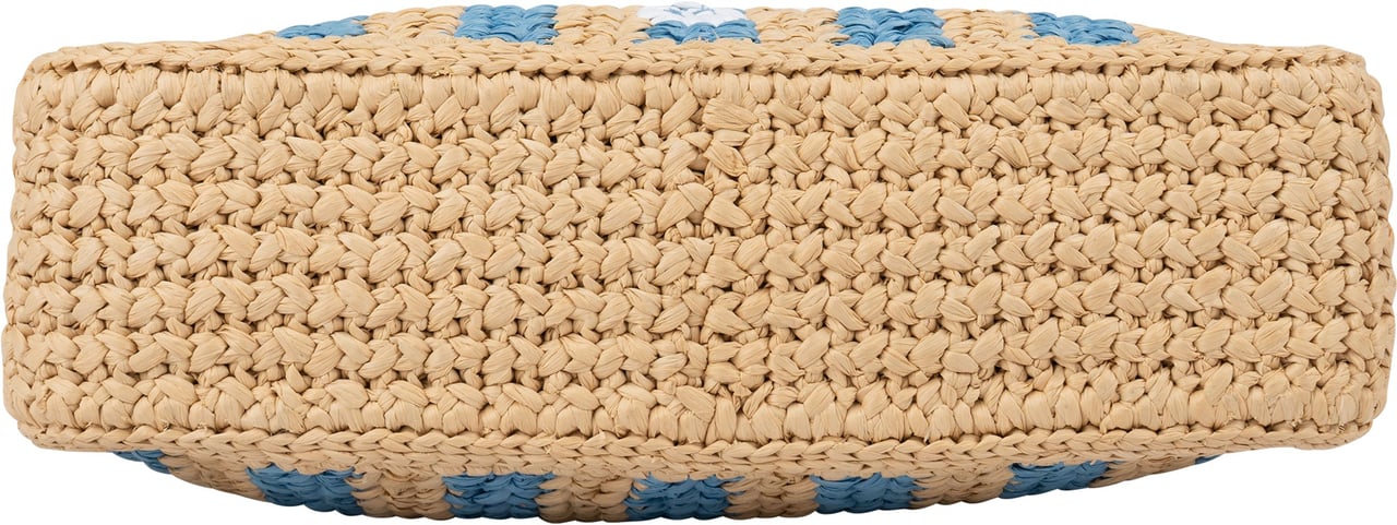 Prada Tricolor Raffia Re-Editon Crossbody bag Beige