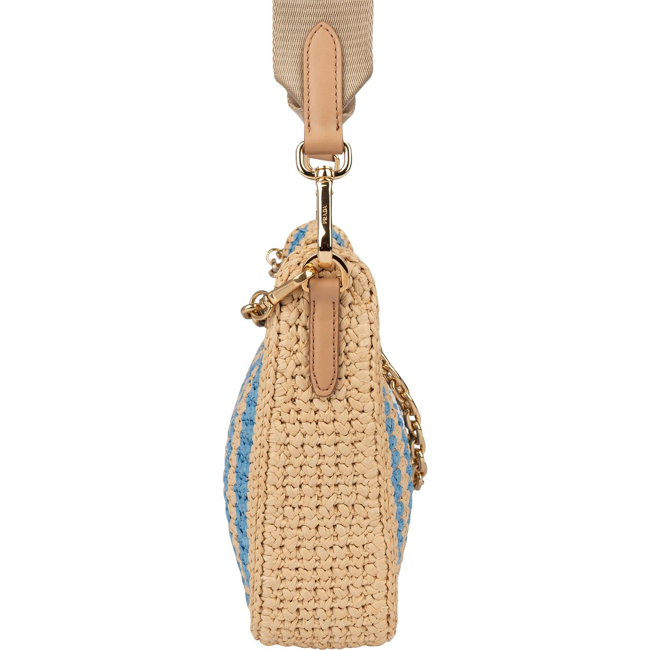 Prada Prada Tricolor Raffia Re-Editon Crossbody bag Beige