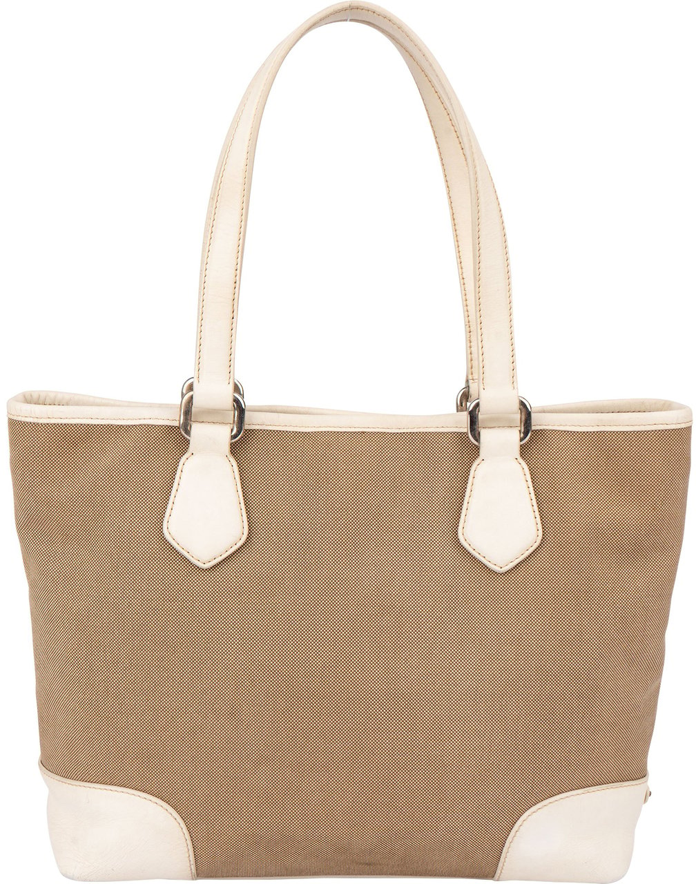 Prada Classic Jacquard Triangle Handbag Bruin