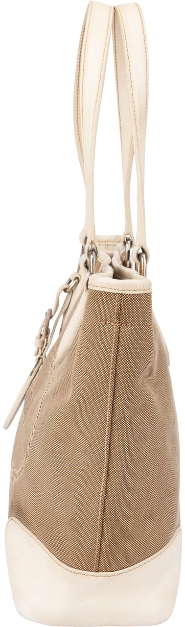 Prada Classic Jacquard Triangle Handbag Bruin
